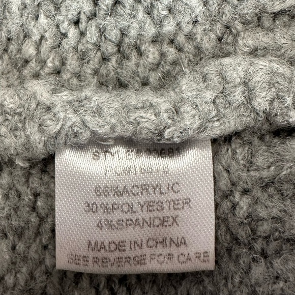 Skies‎ Are Blue Oversized Sleeves Crew Neck Sweater Size Medium Gray Pink Cream - Picture 3 of 4